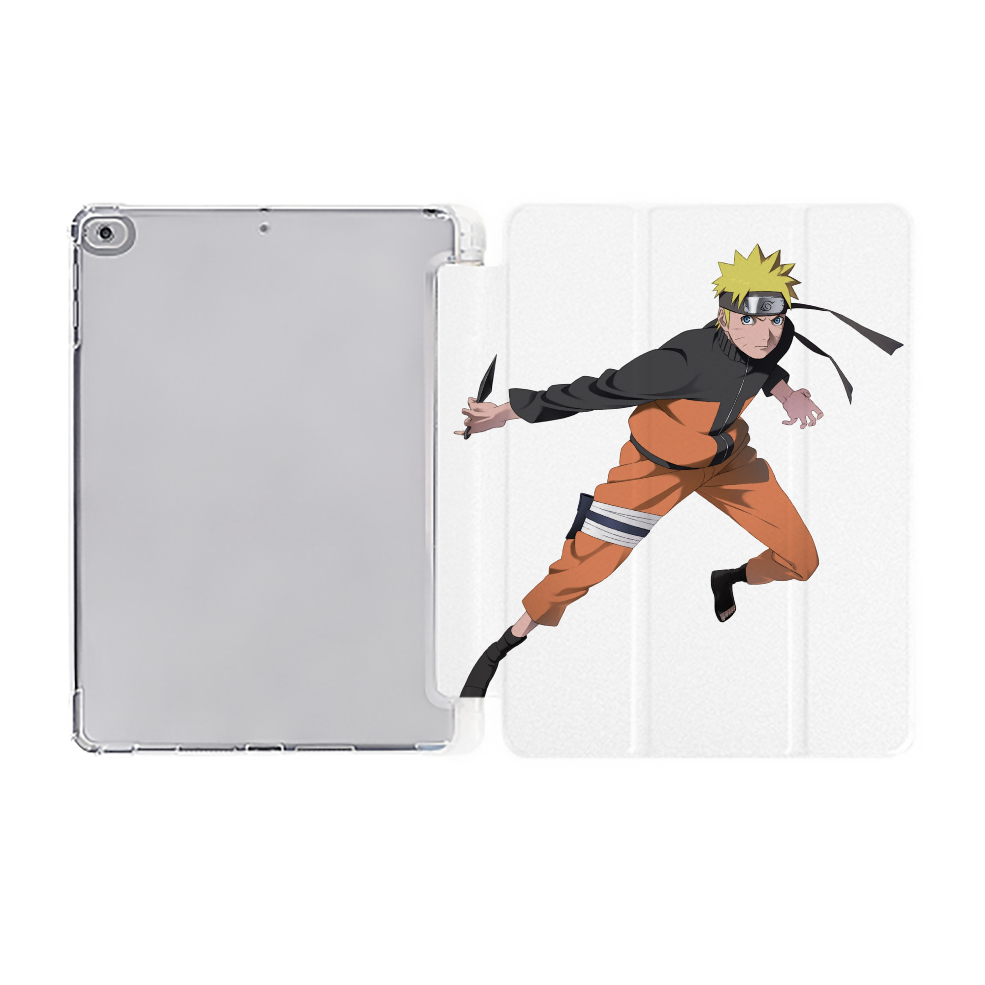 （画像用） NARUTO -ナルト- うずまき ナルト Uzumaki Naruto IPad ケース ペン収納付き 三つ折りスタンド PUレザー×シリコン 対応機種9.5/10.5/10.9インチ